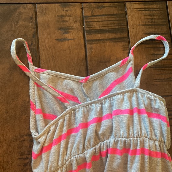 (M) Gray/Pink Jersey Sundress (high/low hem - short in front and longer in back) - Picture 3 of 3